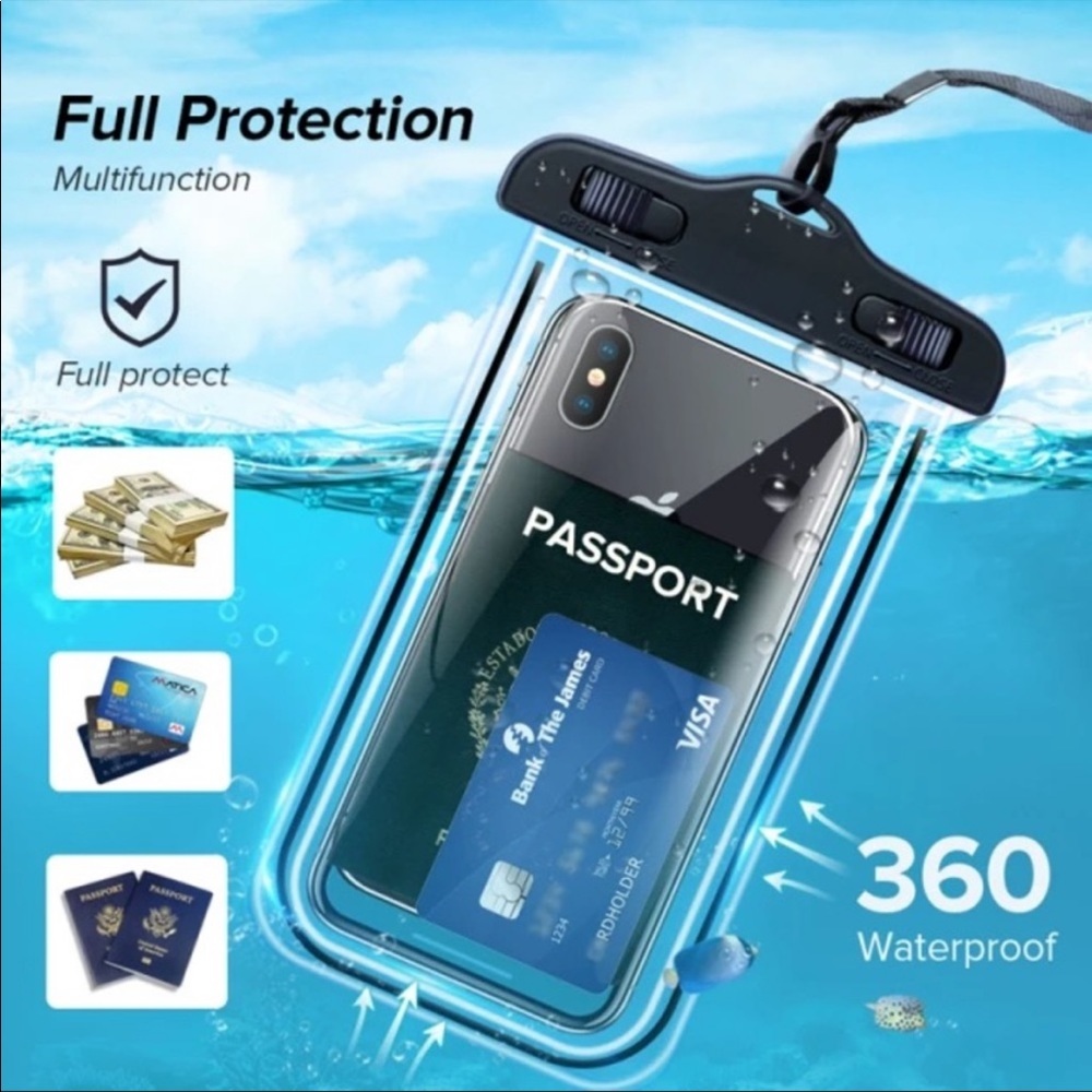 (2 Pack) Universal Waterproof Phone Case, Floating
